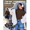Turtleneck Tops for Women Long Sleeve Mock Neck Shirts Undershirts 3 Pack(Black/Brown/Light Brown)