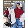 Turtleneck Tops for Women Long Sleeve Mock Neck Shirts Undershirts 3 Pack(Black/White/Wine Red)