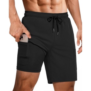 Ekouaer 9 Inch Mens Swim Trunks with Compression Liner 2 in 1 Board Shorts(Black)
