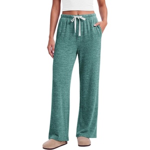 Ekouaer Pajama Pants Women 2026 Soft Pj Bottom Wide Leg Lounge Sleep Pants(Green)