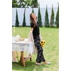 Ekouaer Pajama Sets for Women 2 Piece Short Sleeve Pj V Neck Chest Pocket(Black White Floral)