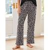 Ekouaer Pajama Sets for Women 2 Piece Short Sleeve Pj V Neck Chest Pocket(Leopard Grey)