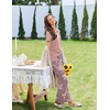 Ekouaer Pajama Sets for Women 2 Piece Short Sleeve Pj V Neck Chest Pocket(Mauve Floral)