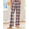 Ekouaer Pajama Sets for Women 2 Piece Short Sleeve Pj V Neck Chest Pocket(Pink Plaid)