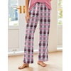 Ekouaer Pajama Sets for Women 2 Piece Short Sleeve Pj V Neck Chest Pocket(Pink Plaid Bow Tie)