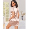 Ekouaer Silk Nightgowns for Women Satin Sleep Shirts Button Down Nightshirt(Champagne)