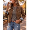 Ekouaer Womens Long Sleeve Shirts Casual Crewneck Tops Fall Clothes(Brown)