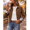Ekouaer Womens Long Sleeve Shirts Casual Crewneck Tops Fall Clothes(White)