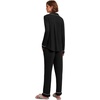 Ekouaer Women’s Pajamas Long Sleeve Loungewear Casual Button Down Pjs(Black)