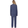 Ekouaer Women’s Pajamas Long Sleeve Loungewear Casual Button Down Pjs(Dark Blue)