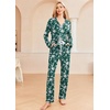 Ekouaer Women’s Pajamas Long Sleeve Loungewear Casual Button Down Pjs(Green Floral)