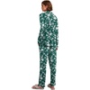 Ekouaer Women’s Pajamas Long Sleeve Loungewear Casual Button Down Pjs(Green Floral)
