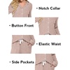 Ekouaer Women’s Pajamas Long Sleeve Loungewear Casual Button Down Pjs(Light Pink)