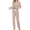 Ekouaer Women’s Pajamas Long Sleeve Loungewear Casual Button Down Pjs(Light Pink)