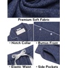 Ekouaer Women’s Pajamas Long Sleeve Loungewear Casual Button Down Pjs(Navy)