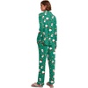 Ekouaer Women’s Pajamas Long Sleeve Loungewear Casual Button Down Pjs(Santa Claus)