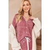 Ekouaer Women’s Pajamas Long Sleeve Loungewear Casual Button Down Pjs(Wine)