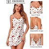 Ekouaer Women’s Satin Chemise Nightgown Sleeveless Slip Sleepwear S-2XL(Heart Red)