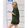 Ekouaer Womens Two Piece Sets Summer Lounge Set Matching Outfits(Army Green)