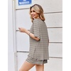 Ekouaer Womens Two Piece Sets Summer Lounge Set Matching Outfits(Beige Black Striped)