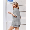 Ekouaer Womens Two Piece Sets Summer Lounge Set Matching Outfits(Black White Striped)