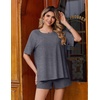 Ekouaer Womens Two Piece Sets Summer Lounge Set Matching Outfits(Gray)