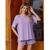 Ekouaer Womens Two Piece Sets Summer Lounge Set Matching Outfits(Lilac)
