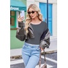 Long Sleeve Shirts for Women Thumb Hole Fitted Tops Thermal Layering Tees(Black/White/Dark Grey)