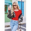 Long Sleeve Shirts for Women Thumb Hole Fitted Tops Thermal Layering Tees(Black/White/Red)