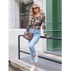 Long Sleeve Shirts for Women Thumb Hole Fitted Tops Thermal Layering Tees(Flroal Printed)