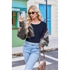 Long Sleeve Shirts for Women Thumb Hole Fitted Tops Thermal Layering Tees(Navy Blue)