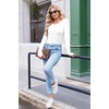 Long Sleeve Shirts for Women Thumb Hole Fitted Tops Thermal Layering Tees(Whtie)