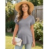 Ekouaer Maternity Shirts 3 Packs Summer Pregnancy Clothes Tops for Work(Black/Grey/White)