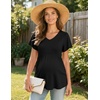 Ekouaer Maternity Shirts 3 Packs Summer Pregnancy Clothes Tops for Work(Black/Olive Green/Grey)