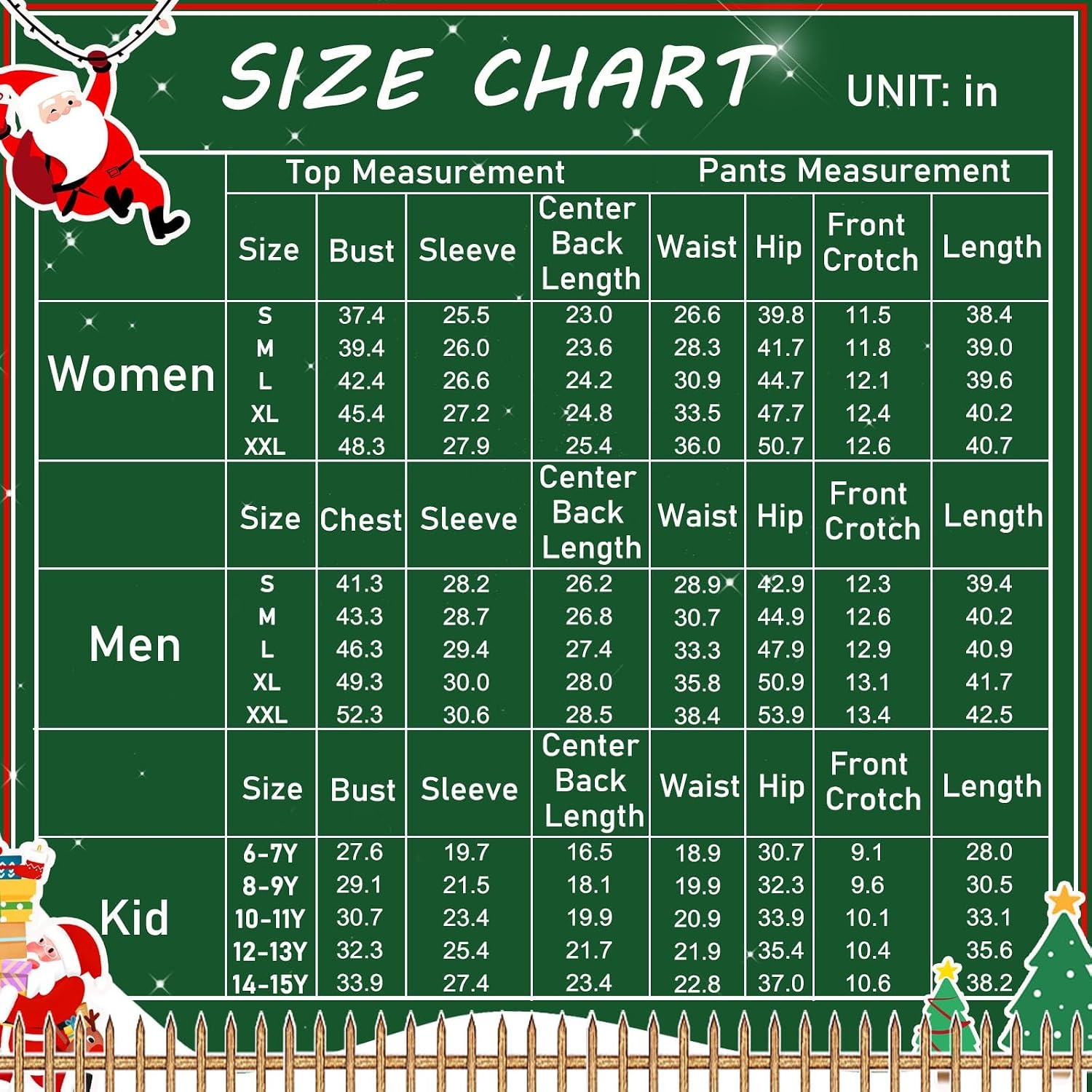 image:imageEkouaer Family Christmas Pajamas Matching Sets Cute Long Sleeve Couple PjsRedelk