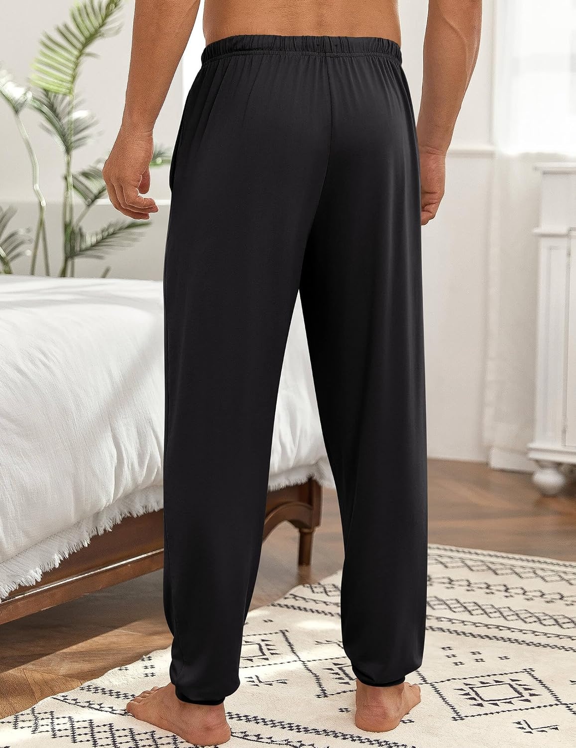 image:imageEkouaer Mens Pajama Pants Jogger Comfy Loungewear with Pockets Drawstring2 Packblacklight Grey