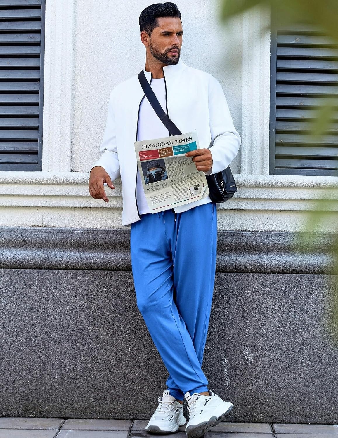 image:imageEkouaer Mens Pajama Pants Jogger Comfy Loungewear with Pockets DrawstringBlue