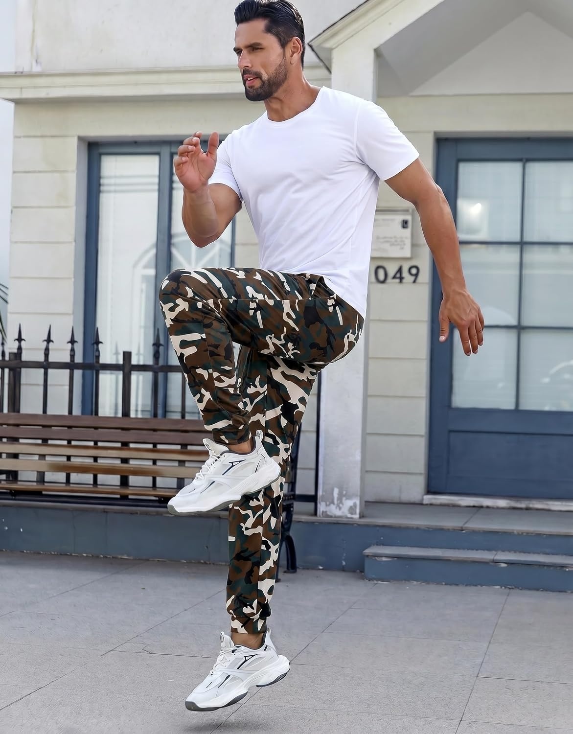 image:imageEkouaer Mens Pajama Pants Jogger Comfy Loungewear with Pockets DrawstringCamouflagel
