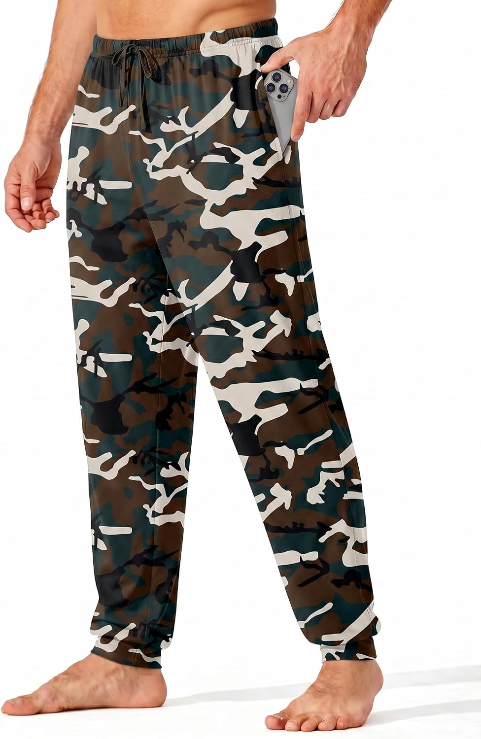 image:imageEkouaer Mens Pajama Pants Jogger Comfy Loungewear with Pockets DrawstringCamouflagel