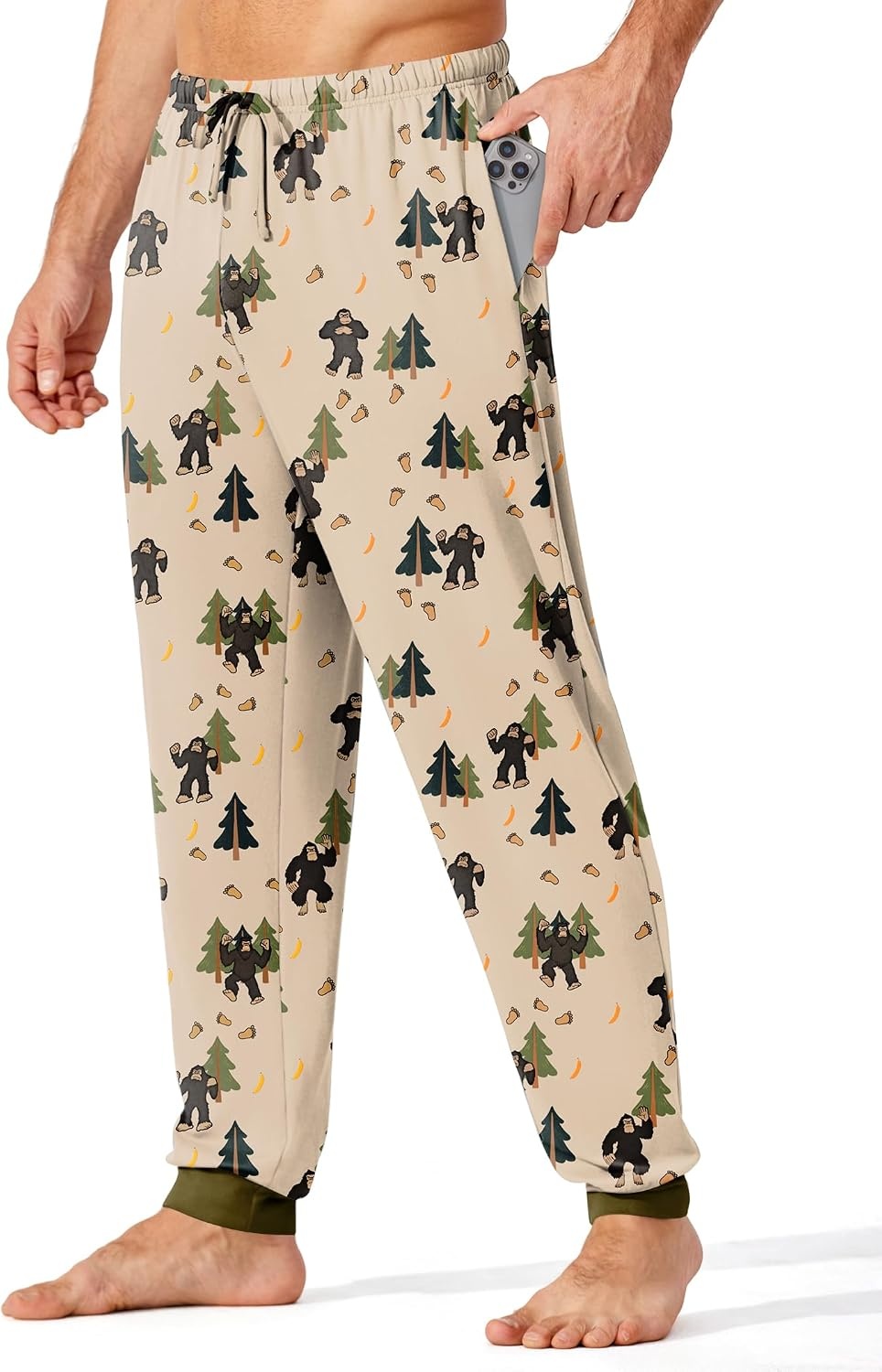 image:imageEkouaer Mens Pajama Pants Jogger Comfy Loungewear with Pockets DrawstringForest Bigfoot