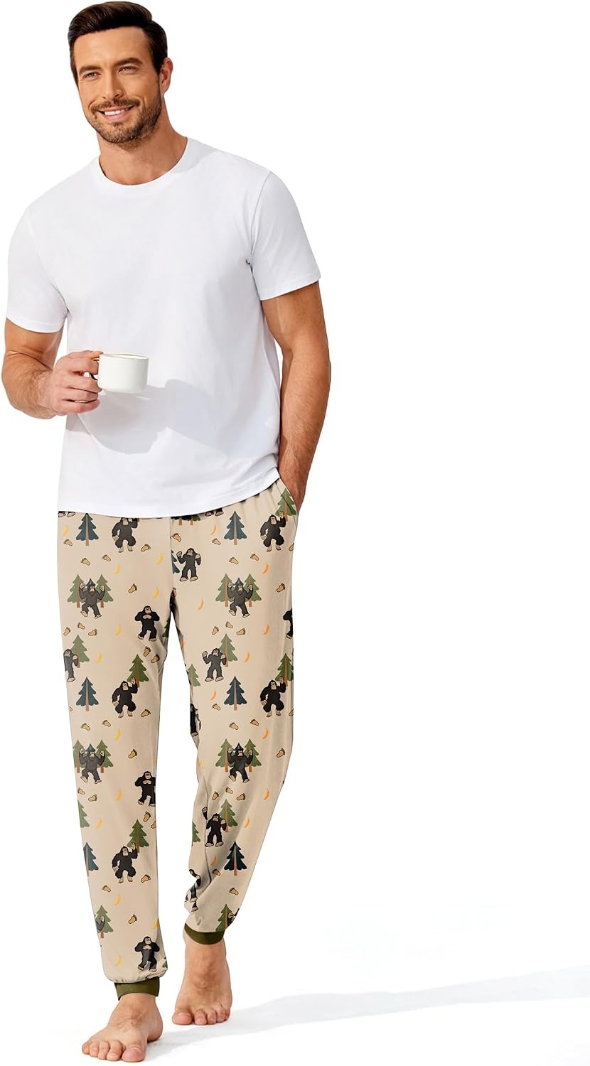 image:imageEkouaer Mens Pajama Pants Jogger Comfy Loungewear with Pockets DrawstringForest Bigfoot