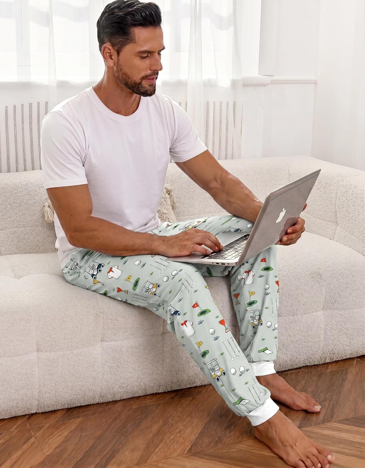image:imageEkouaer Mens Pajama Pants Jogger Comfy Loungewear with Pockets DrawstringGolf