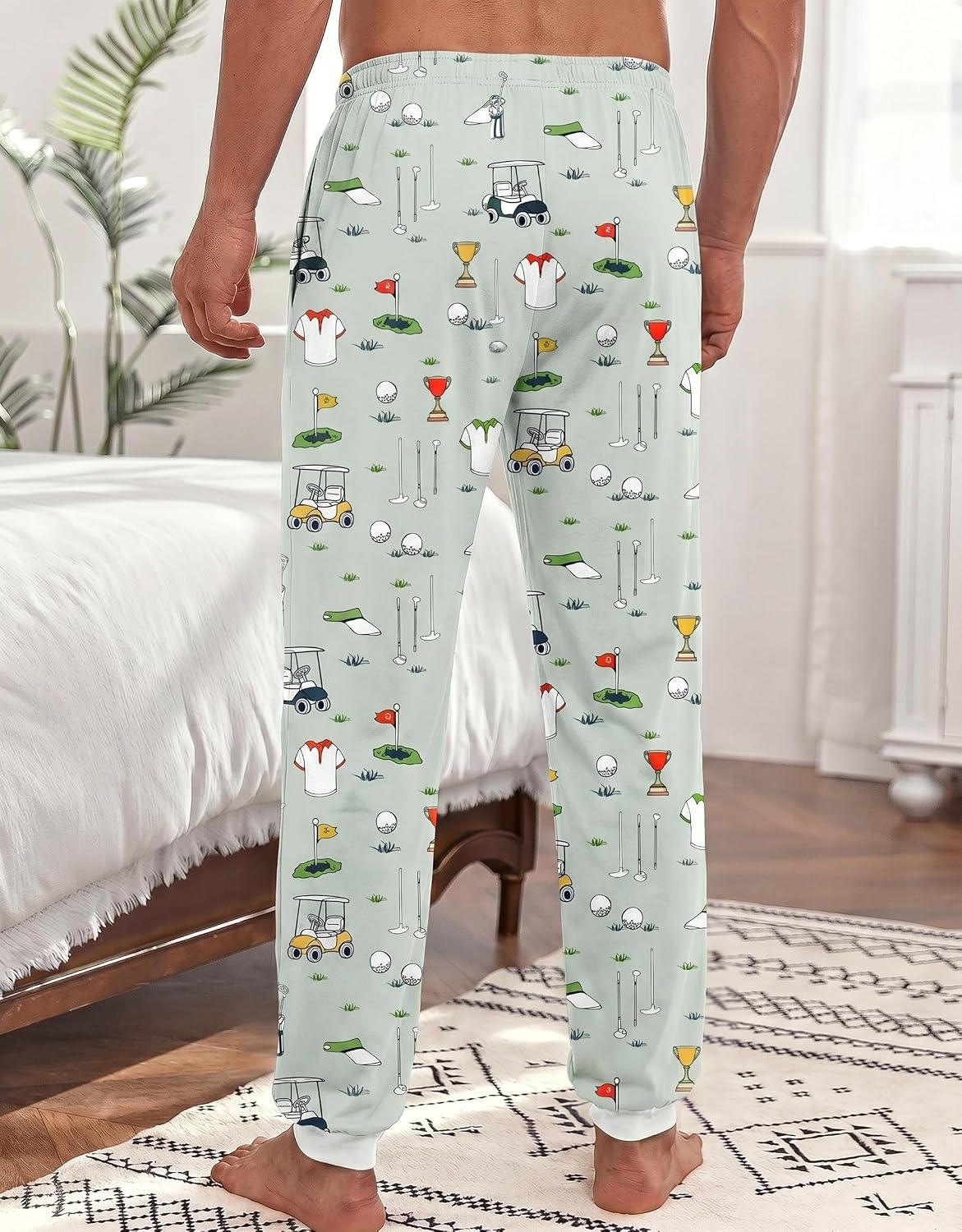 image:imageEkouaer Mens Pajama Pants Jogger Comfy Loungewear with Pockets DrawstringGolf