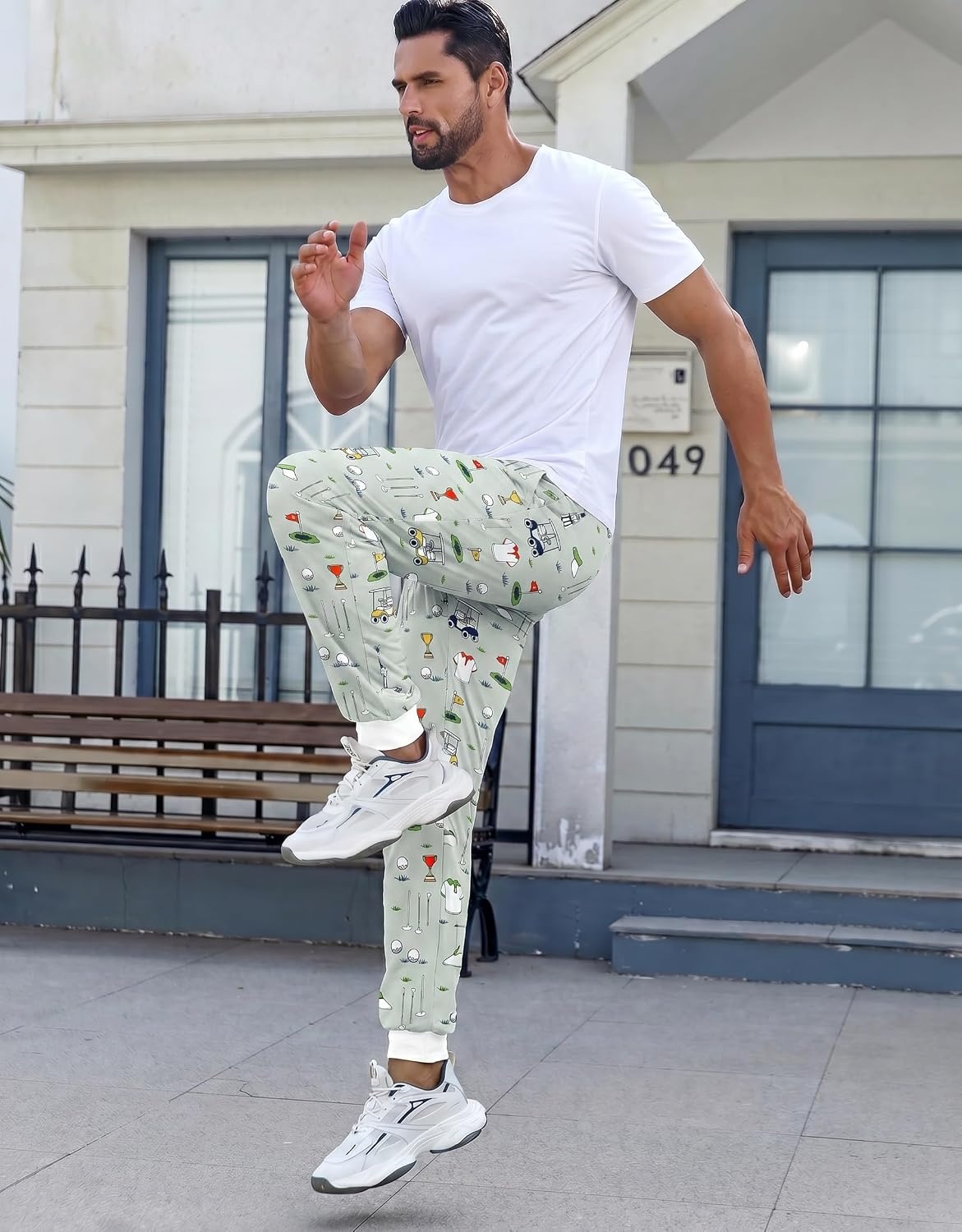 image:imageEkouaer Mens Pajama Pants Jogger Comfy Loungewear with Pockets DrawstringGolf