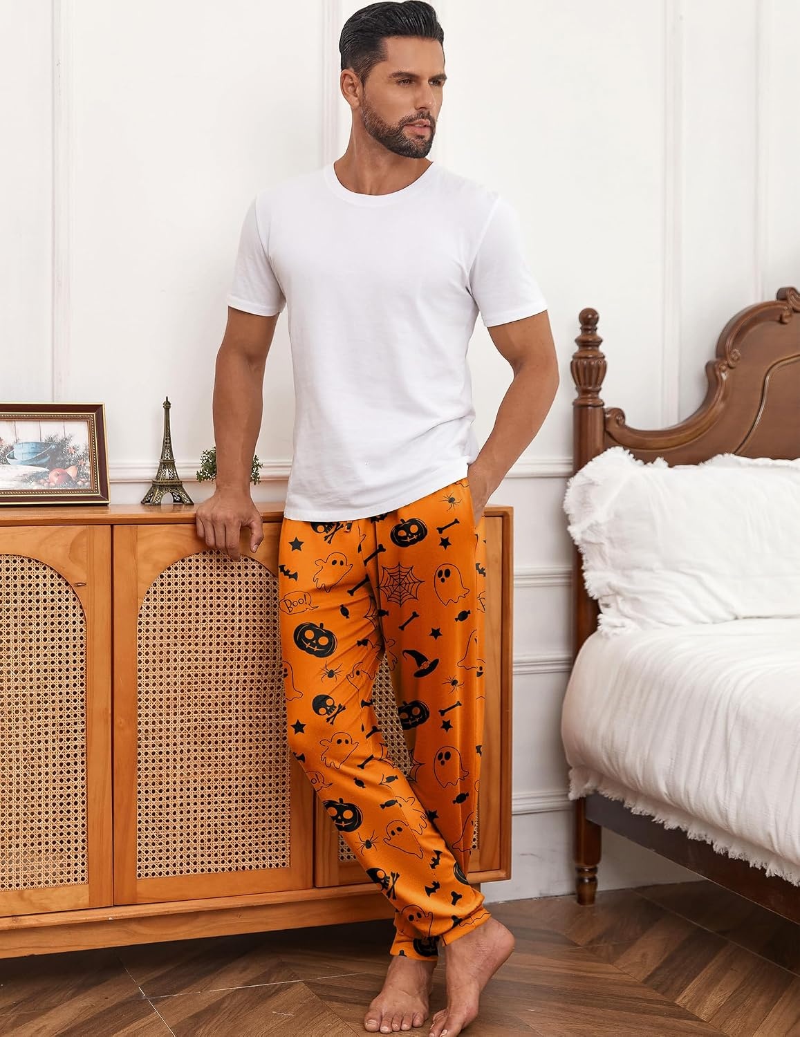 image:imageEkouaer Mens Pajama Pants Jogger Comfy Loungewear with Pockets DrawstringHalloween