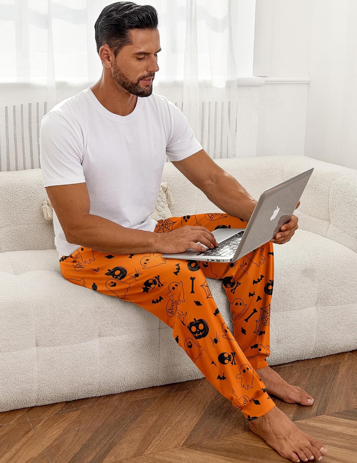 image:imageEkouaer Mens Pajama Pants Jogger Comfy Loungewear with Pockets DrawstringHalloween