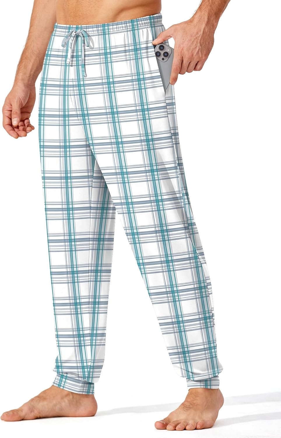 image:imageEkouaer Mens Pajama Pants Jogger Comfy Loungewear with Pockets DrawstringMist Plaid