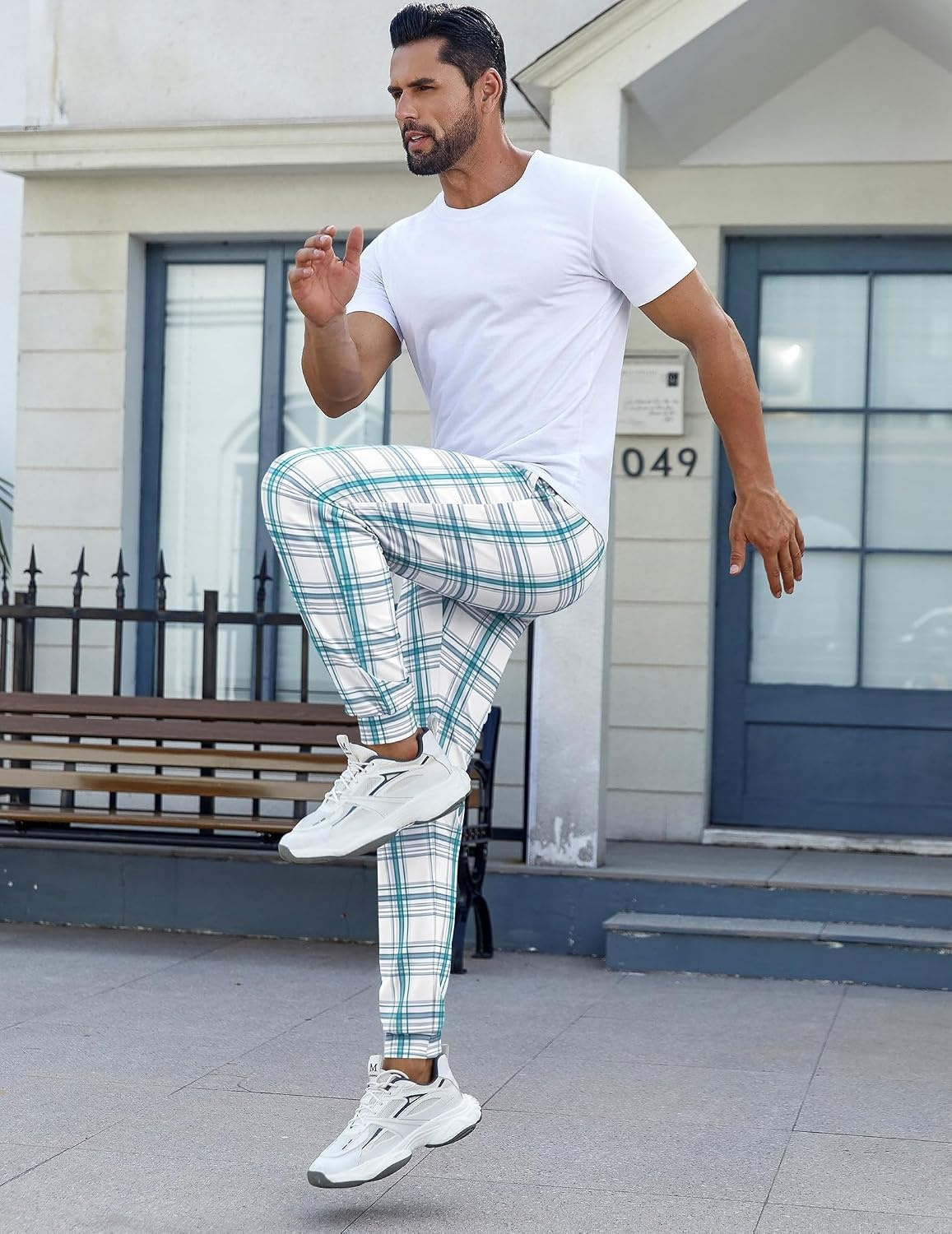 image:imageEkouaer Mens Pajama Pants Jogger Comfy Loungewear with Pockets DrawstringMist Plaid