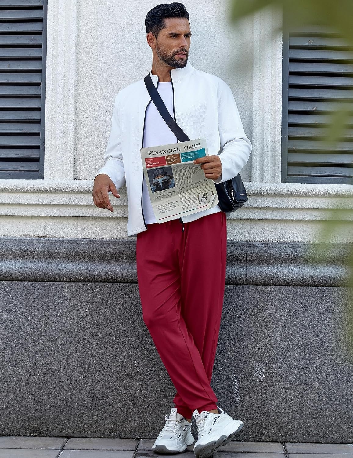 image:imageEkouaer Mens Pajama Pants Jogger Comfy Loungewear with Pockets DrawstringRed