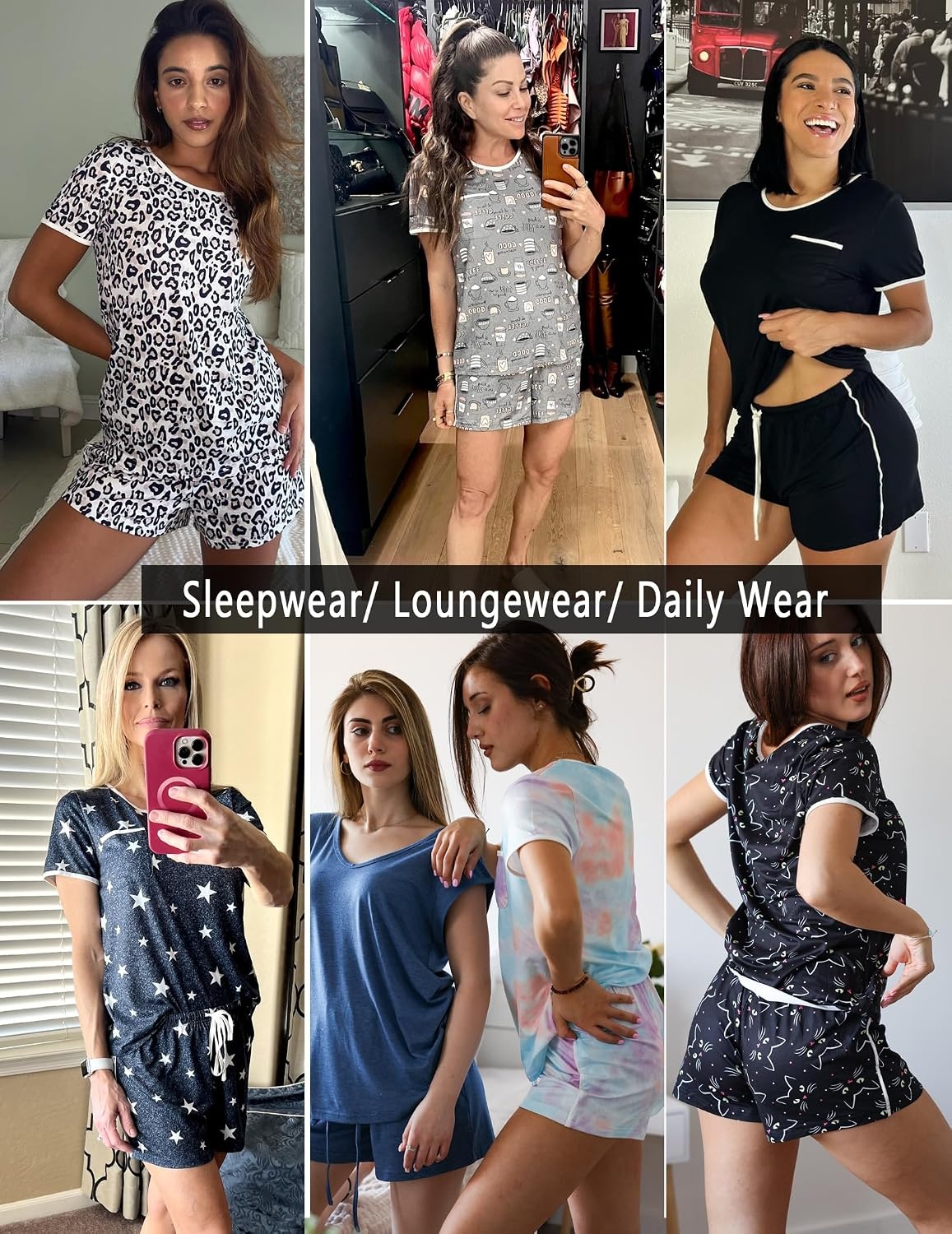 image:imageEkouaer Pajamas for Womens Set 2 Piece Soft Sleepwear Chest PocketGrey Coffee